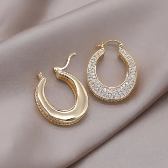 14k gold diamond earrings - Picture 5 of 9